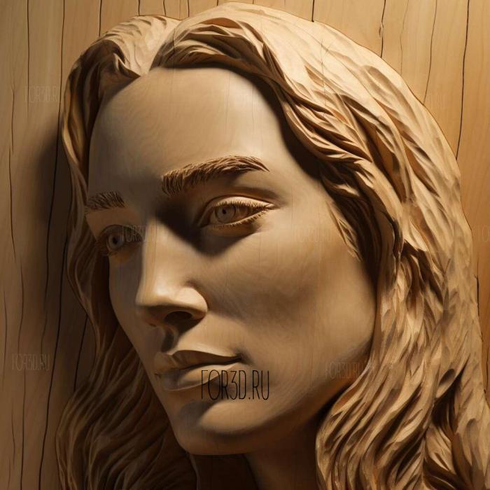 Kate Winslet 1 stl model for CNC